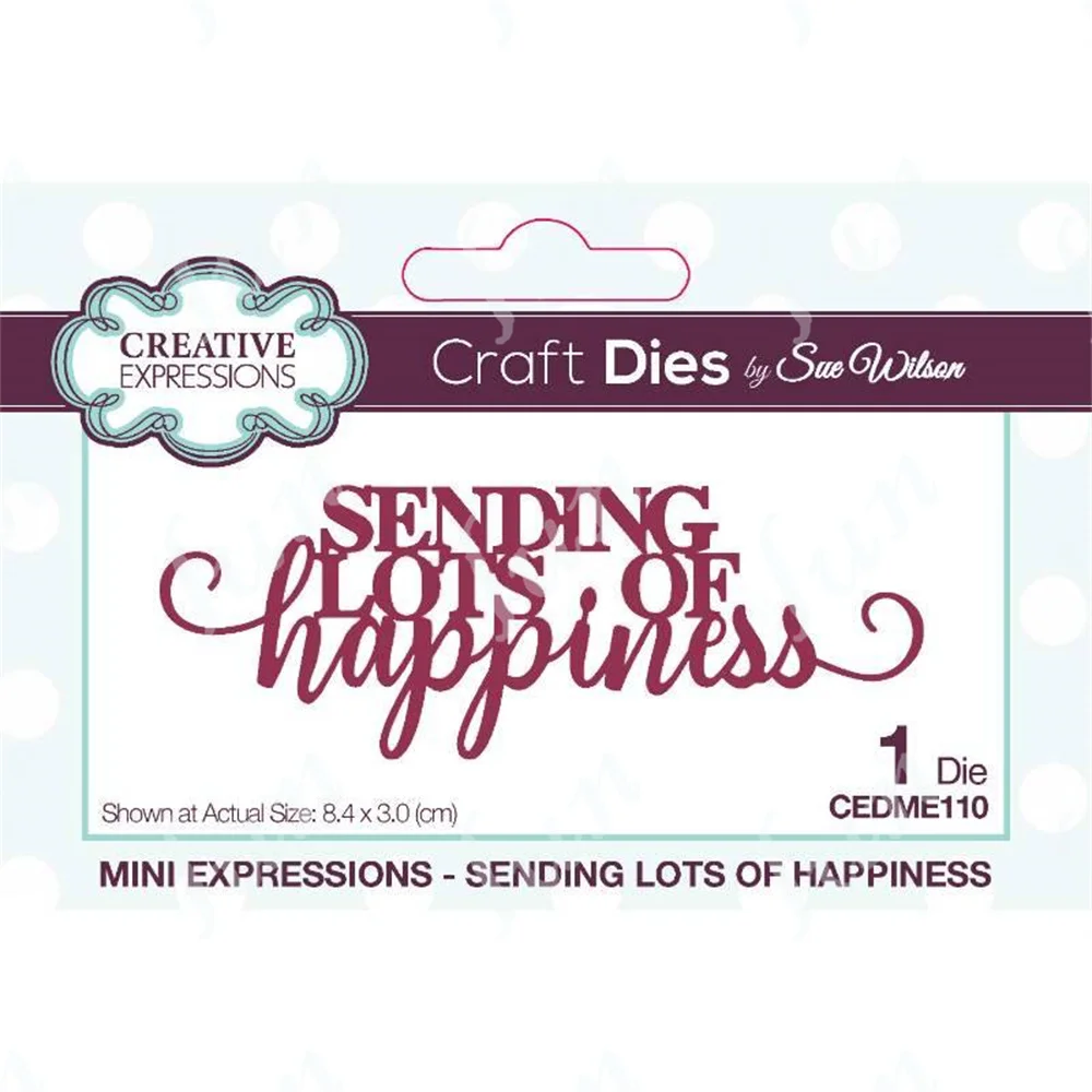 

2022 New Metal Cutting Dies Sending Lots of Happiness Craft Die Diy Scrapbook Greeting Cards Coloring Decoration Embossing Molds