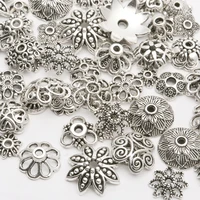 150pcslot tibetan silver plated color bead caps end caps for jewelry making necklace 4 15mm
