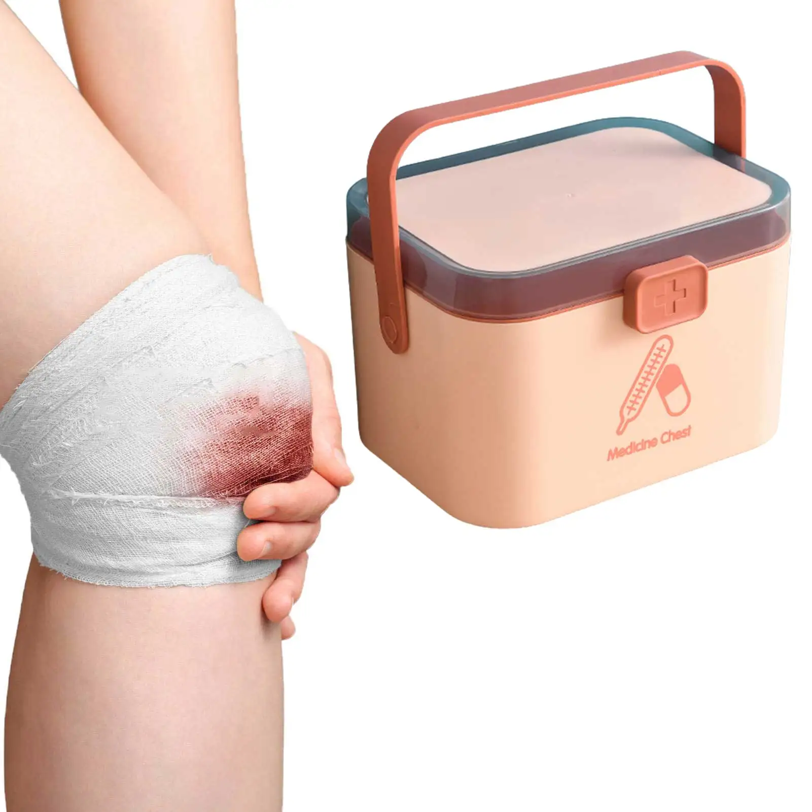 

Контейнер для хранения лекарств, коробка из полипропилена, органайзер для хранения лекарств, семейный аварийный набор, контейнер для хране...