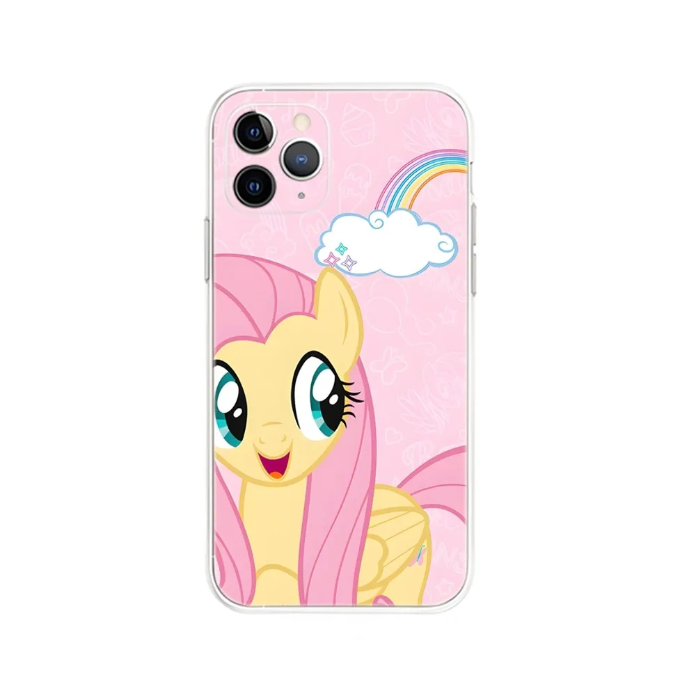 My L-Little Rainbow PonyS Phone Case For iPhone 16 15 14 13 12 Mini 11 Pro Max Plus X XR XS 8 SE 2020 Transparent Cover