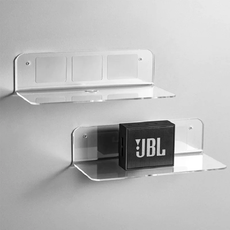 

Storage Rack Floating Shelf Wall-mounted Acrylic Clear Floating Shelves Wall Shelf for Bathroom Bedroom Mounted Display Shelves