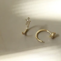 fashion simple crystal cross stud earrings for women girls jewelry gifts