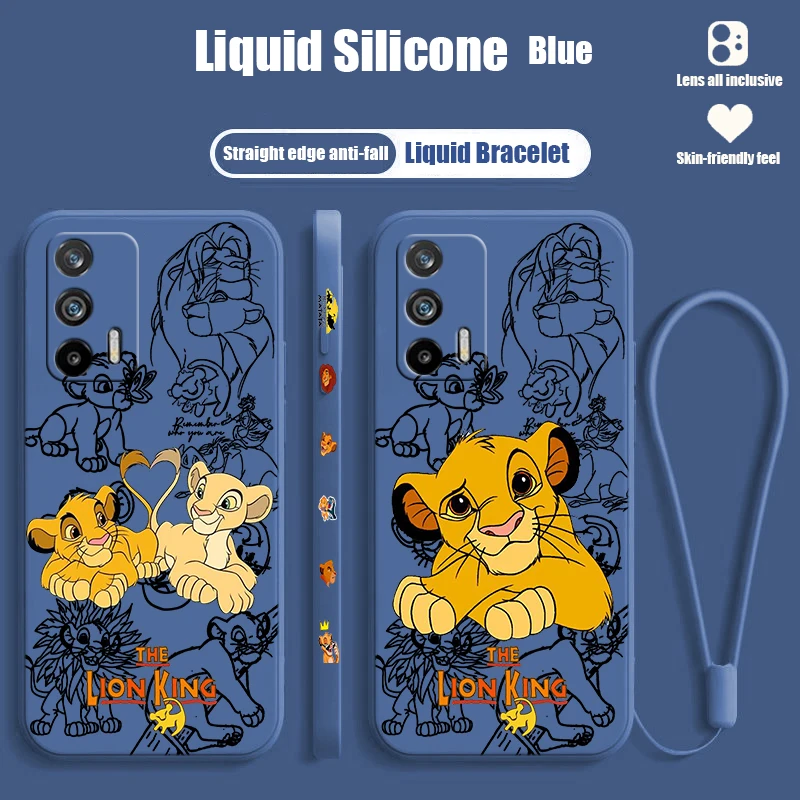 Симпатичная Симба Disney Король Лев для OPPO Reno 10 9 8 7 6 5 4 Z SE Pro Plus Lite жидкая левая