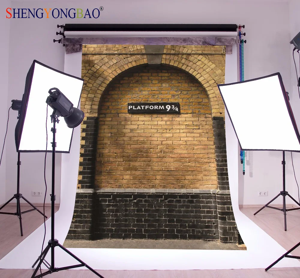 

Art Cloth Heaven Photography Backdrop Brick Wall 9 3/4 Station Theme Photography Background SS-9051