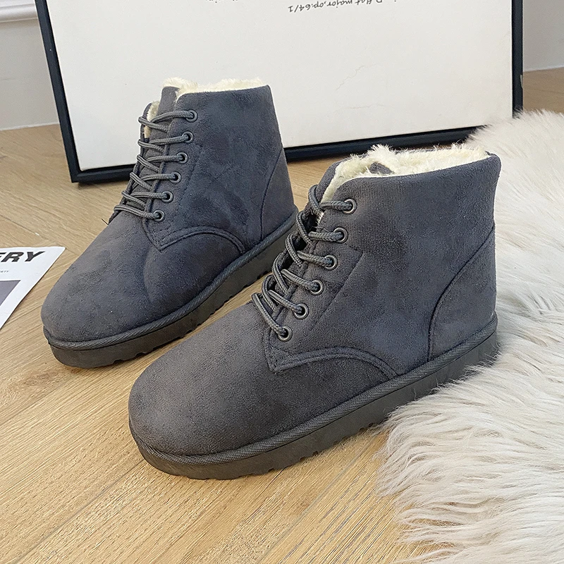 Женские ботильоны на платформе коричневые водонепроницаемые ботинки плоской