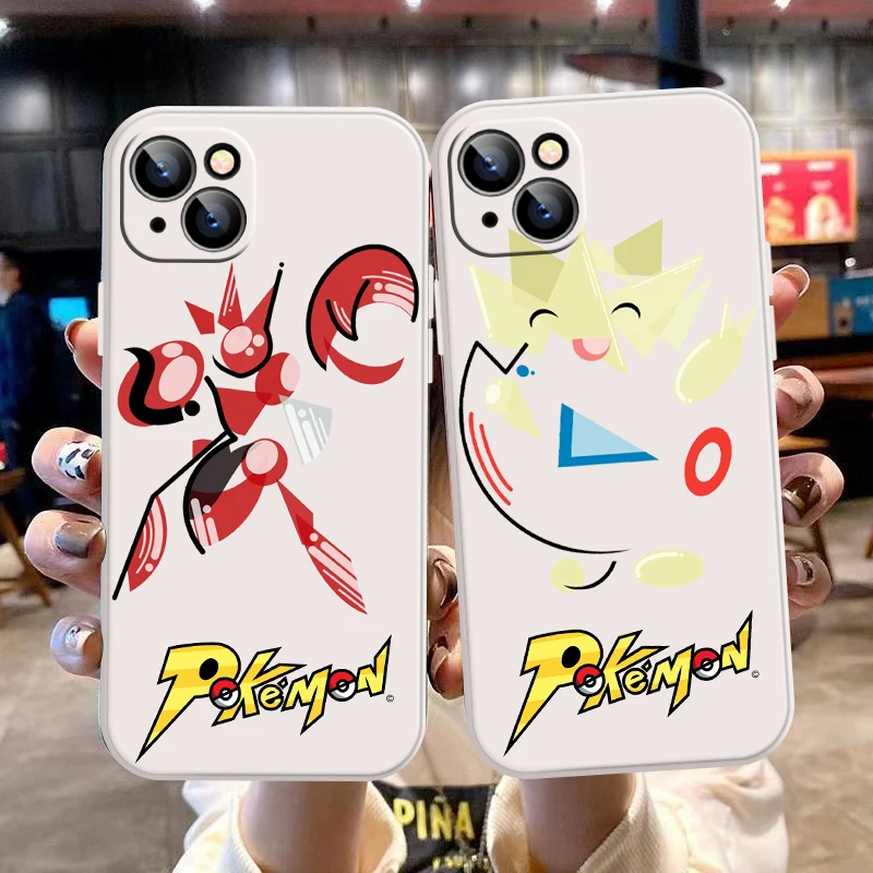 Японский мультяшный Прозрачный чехол для телефона с покемоном iPhone 13 12 11 Pro Mini X XR XS