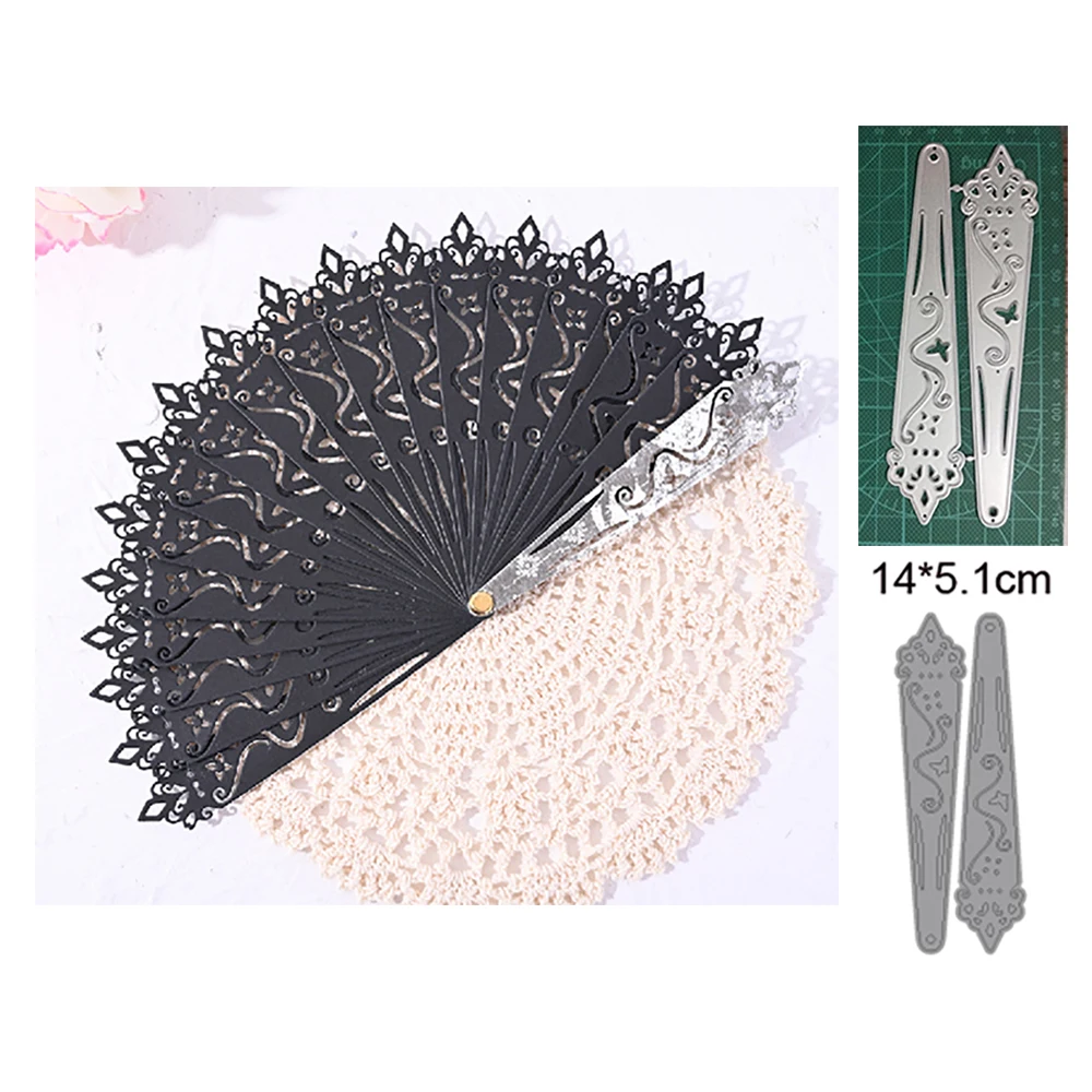 

Folding Fan Frame 2022 New Arrivals Cutting Dies Metal Scrapbooking Decoration Album Kraft Paper Cards Art Embossing