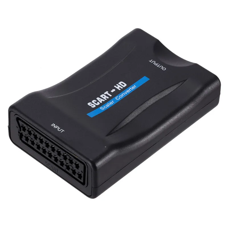 Высококлассный преобразователь 1080P SCART в HDMI для видео и аудио AV сигнала адаптер