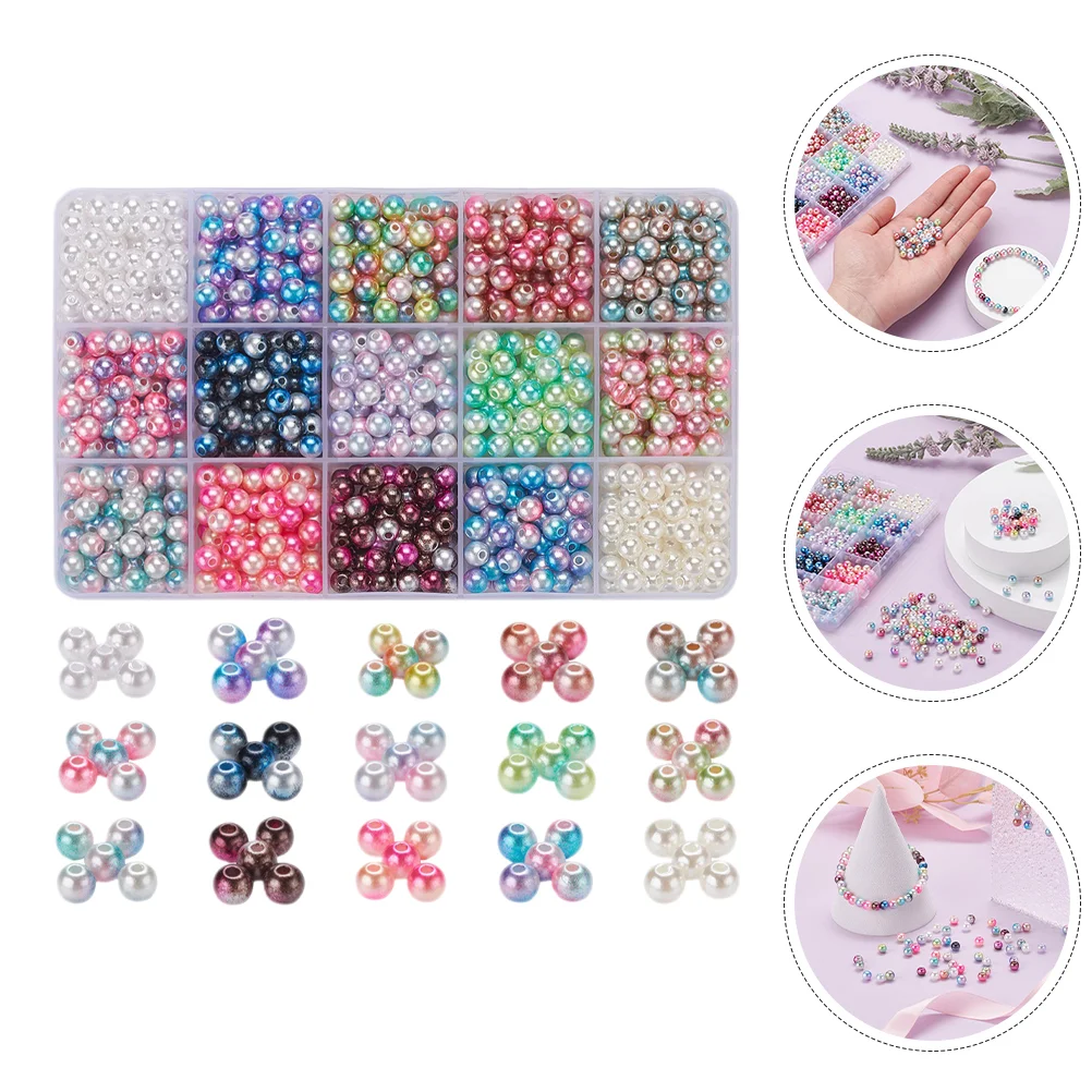 

Small Beads DIY Spacer Plastic Round Little Crafts Colored Jewelry Making Loose Necklace