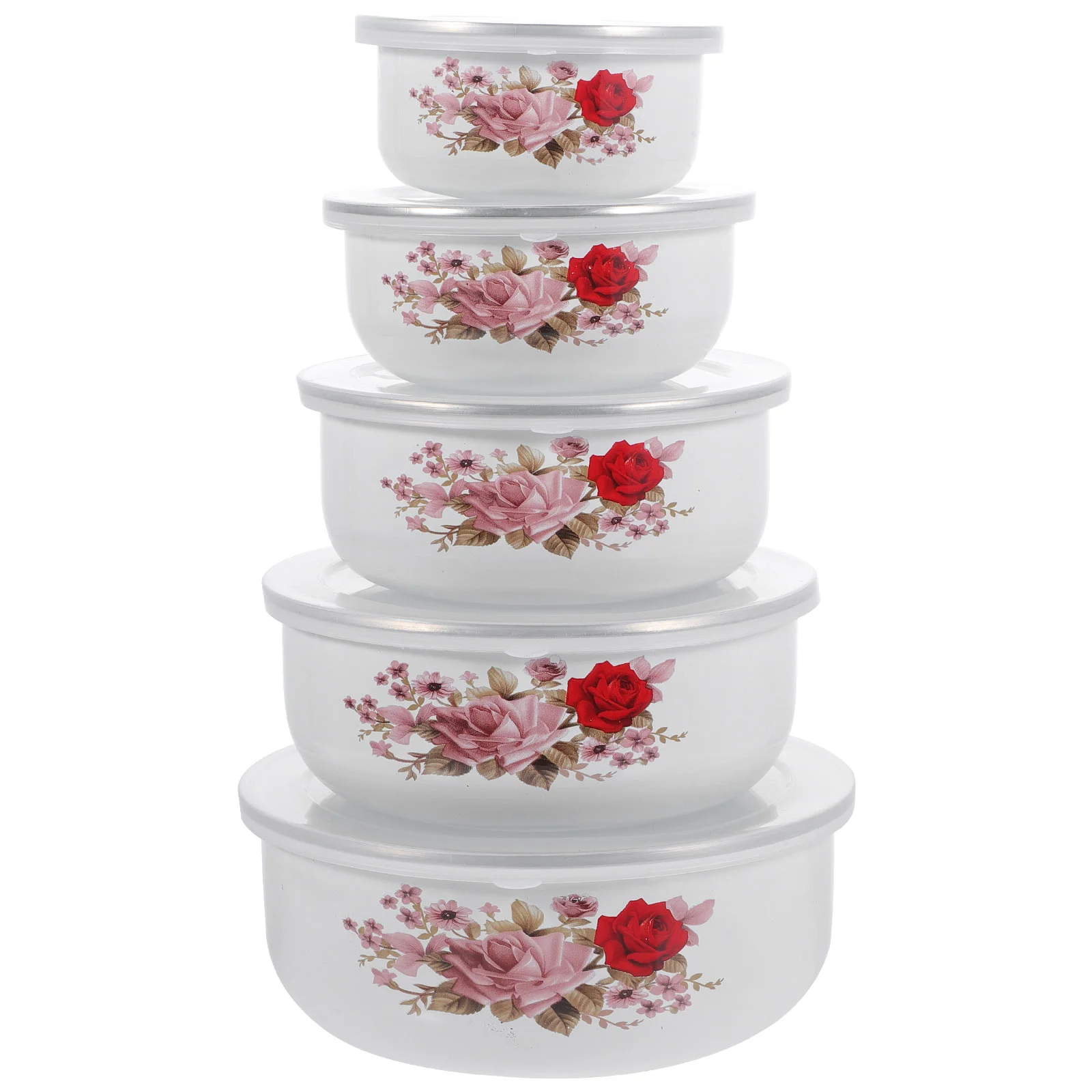 

5Pcs Salad Bowl Stackable Mixing Bowl Salad Bowl Mixing Bowls With Lids for Daily Serving