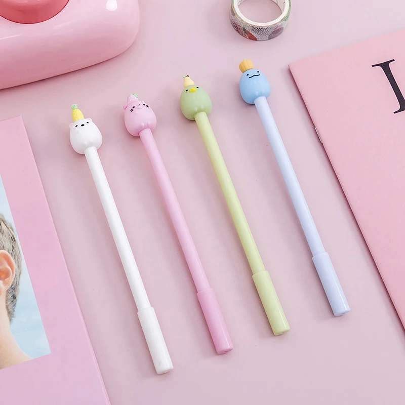 

Cartoon Fruit Head Gel Ink Pens Cute Pen for School Stationery Office Wriring Art Supplies Accessories Lightweight.