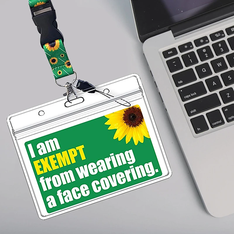 

ПВХ-карточка для лицевого покрытия, большая карточка для освобождения здоровья, шнурок с подсолнухом