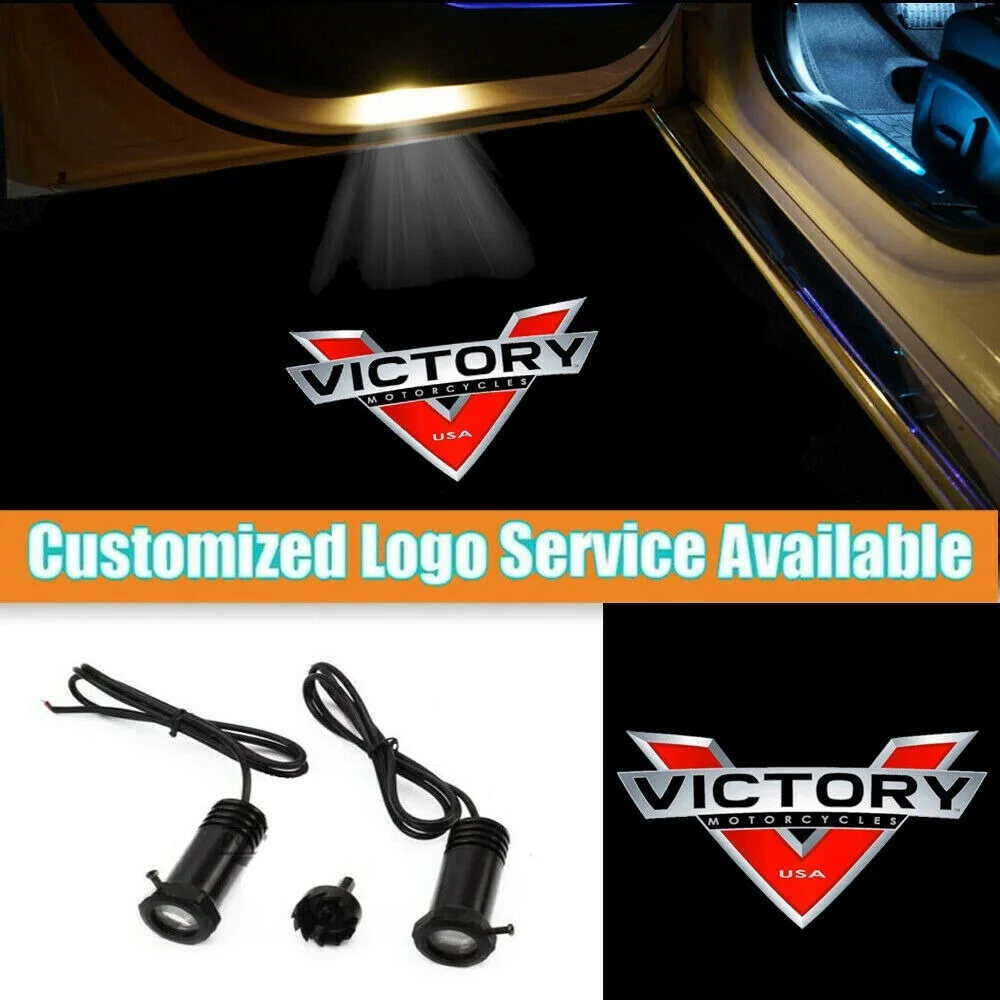 

2pcs USA Victory Logo Wired Laser Shadow Ghost LED Car Door Projection Welcome Light