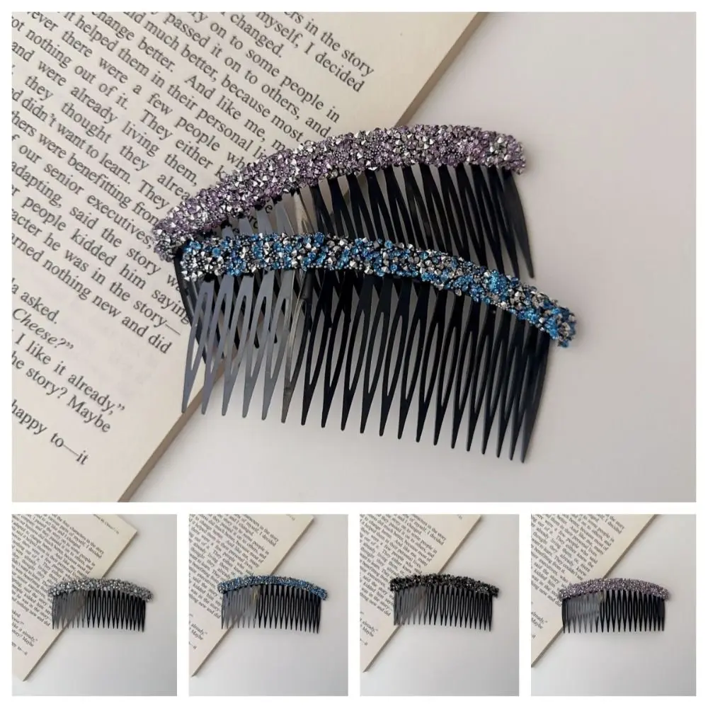 

Korean Rhinestone Comb Hair Clip Fashion Teeth Invisible Hair Styling Accessory Shiny Headwear Women