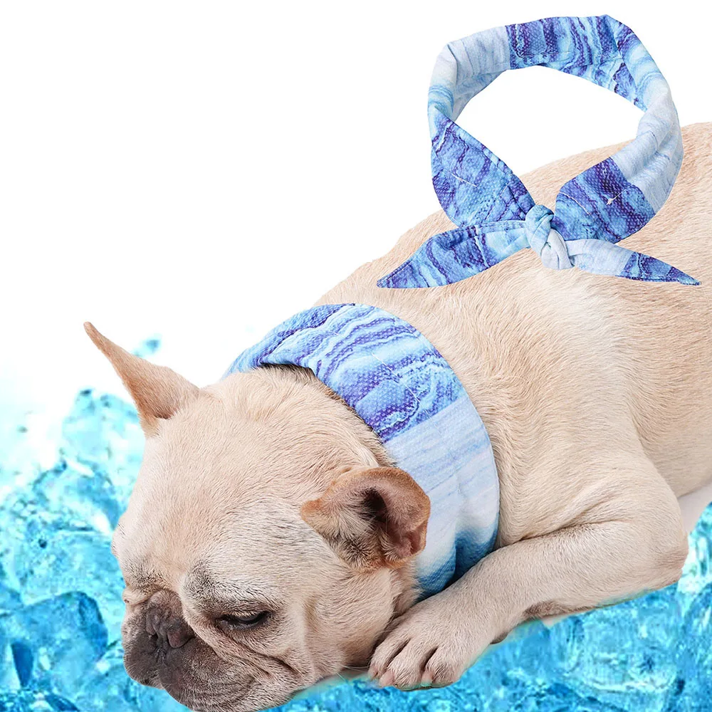 

Pet Cooling Bib Summer Cool Ice Pad Heatstroke Adjustable Cat Ice Scarf Out To Prevent Heatstroke Ice Cooler