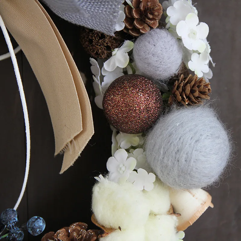 Новый Рождественский венок Xinyi Фотофон цветок виноградный круг день банкет