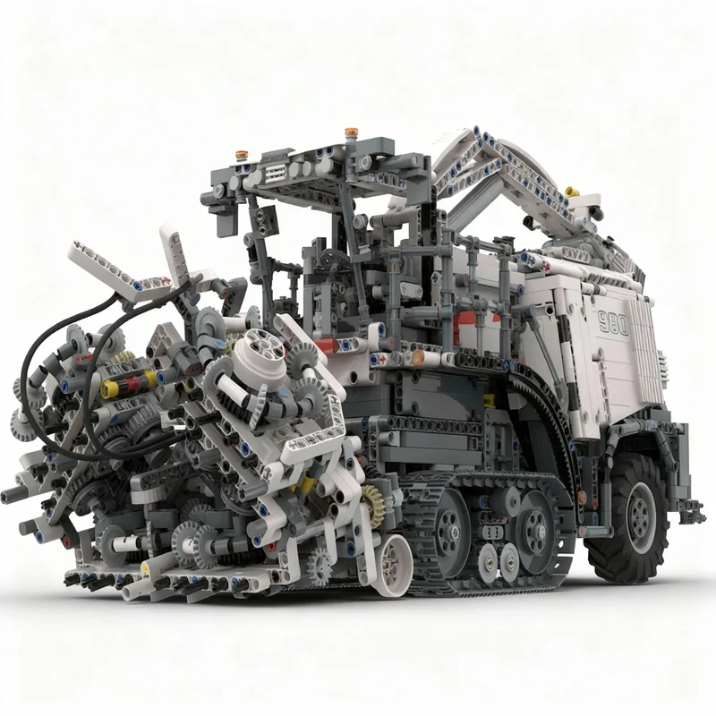 Фото 3456 деталей MOC Claas Jaguar Terra Trac: Техническая модель-конструктор, архитектурная игрушка, идея для рождественского подарка, креативный конструктор для детей №2