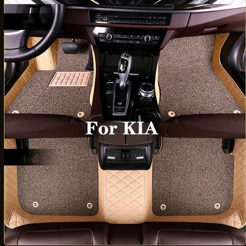 

Высококачественный индивидуальный двухслойный съемный автомобильный напольный коврик с алмазным рисунком для KIA Soluto Sedona Picanto Carnival Morning