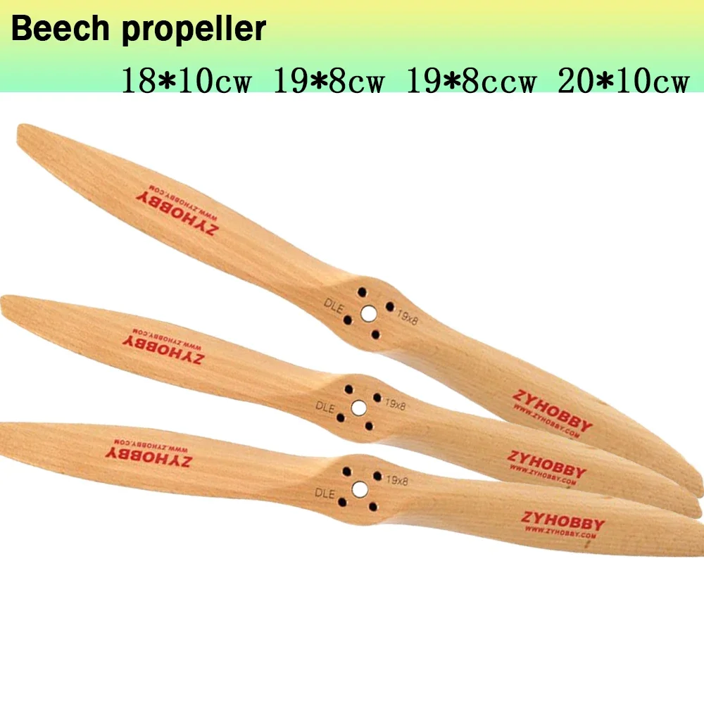 Фото Бензиновый гребной винт по дереву 19*8cw 19*8ccw 18*10cw 20*10cw просверленный для газового двигателя DLE №3