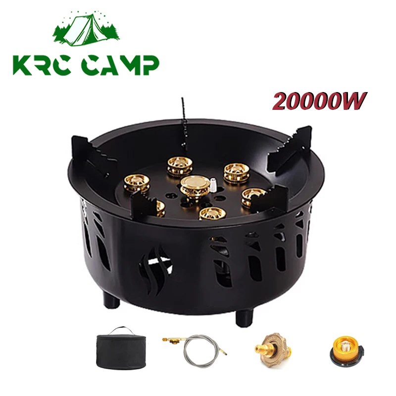 20000 Вт ветрозащитная 7-ядерная походная плита сильная пожарная мощность