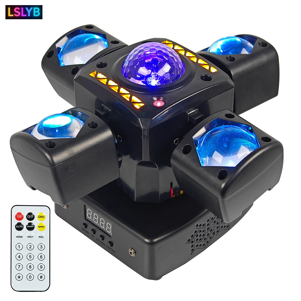 

LSLYB 80 Вт Мини 4-ручевой луч света DMX RGBW