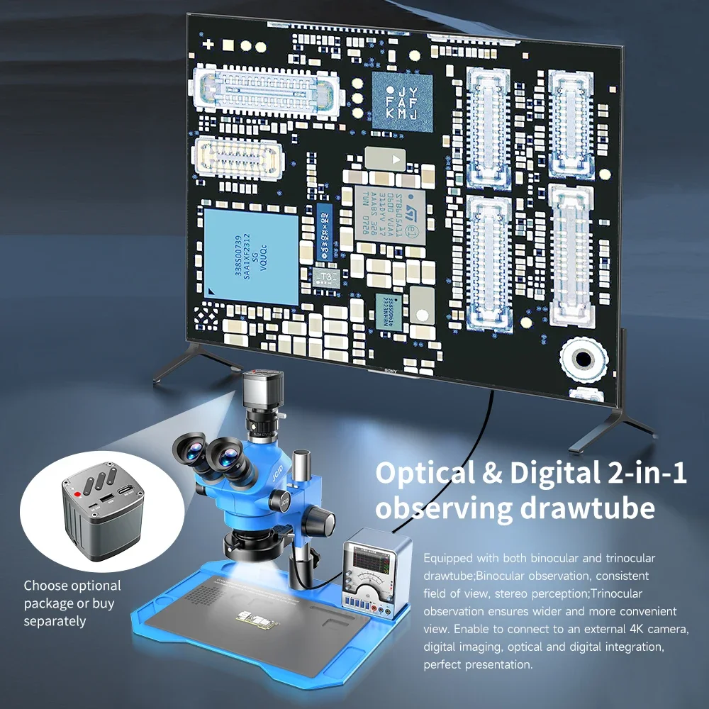 JCID Jingcheng-M3750 тринокулярный микроскоп 7-50 раз непрерывный зум ремонт материнской