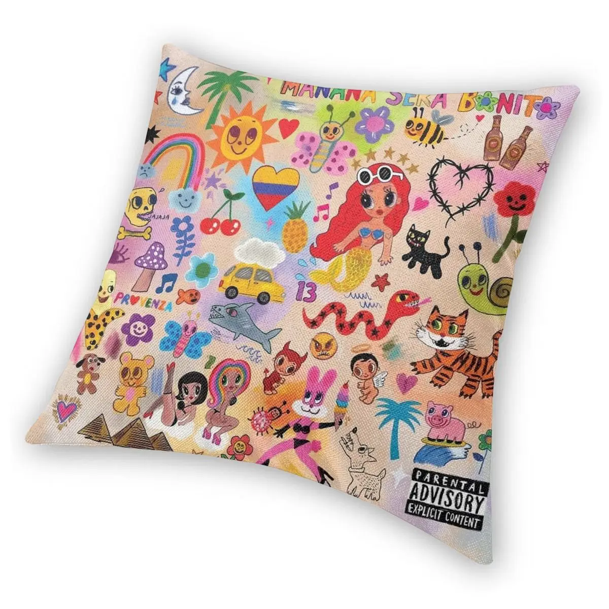 Чехол для подушки из мягкой ткани 45 х45 см