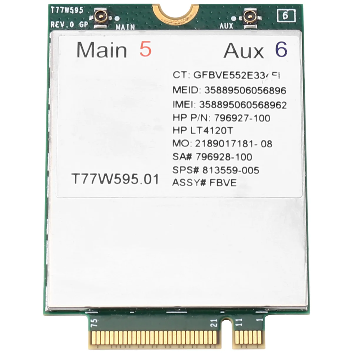 T77W595 4G ​ Модуль карты LTE LT4120 796928 -001 MDM9625 для сетевой модуля HP Probook/EliteBook 820 840 850 G2 G3