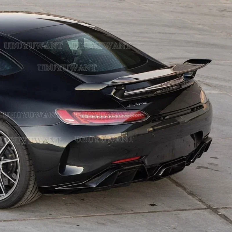 Фото Для Mercedes-Benz GT GTS GTR AMG Coupe 2015+ Высококачественный карбоновый задний спойлер на крышу, накладка на багажник, тюнинг автомобиля №5