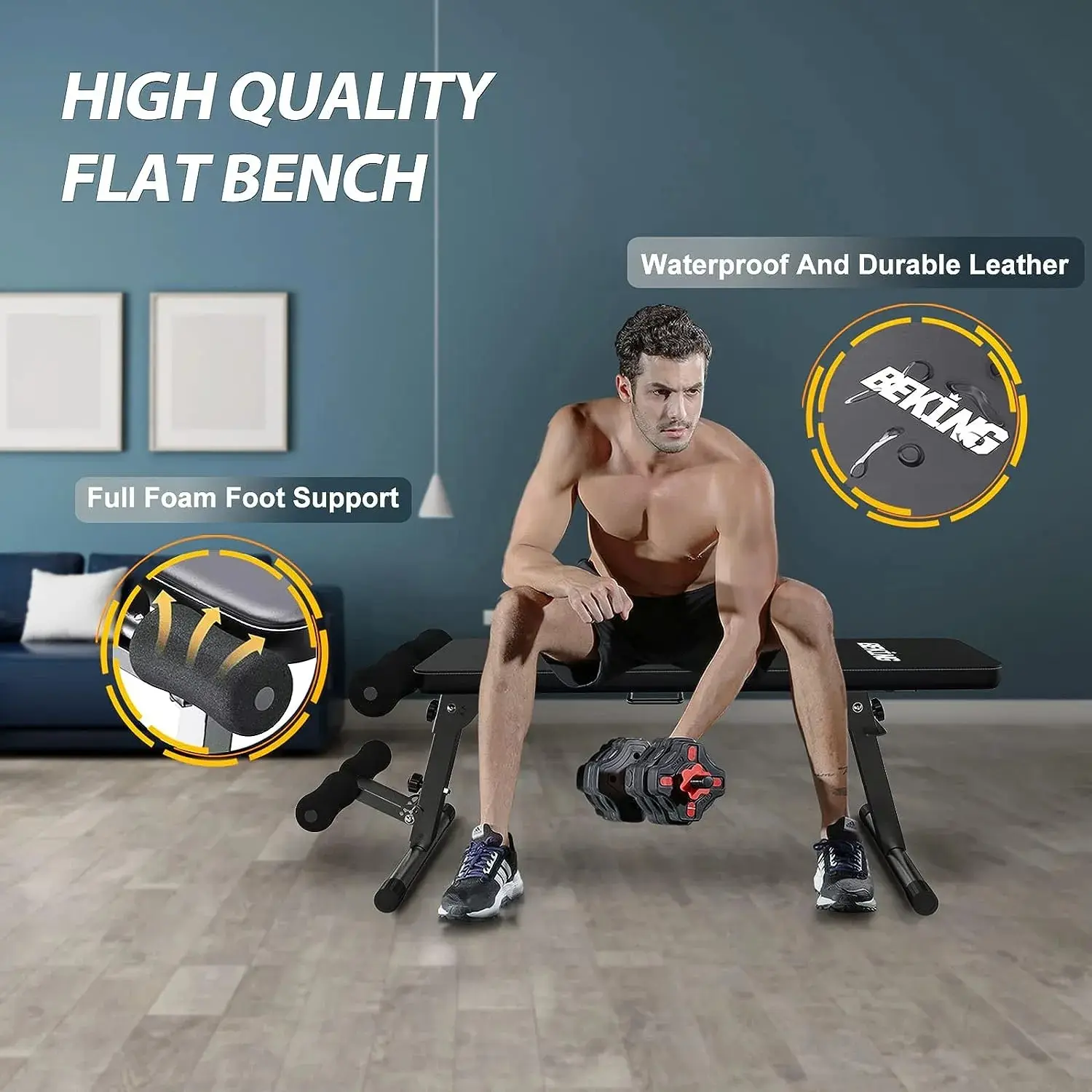 

Плоская скамейка, 2-в-1 скамейка для тренировок, регулируемая скамейка для силовых тренировок, складная Бытовая скамейка для ухудшения