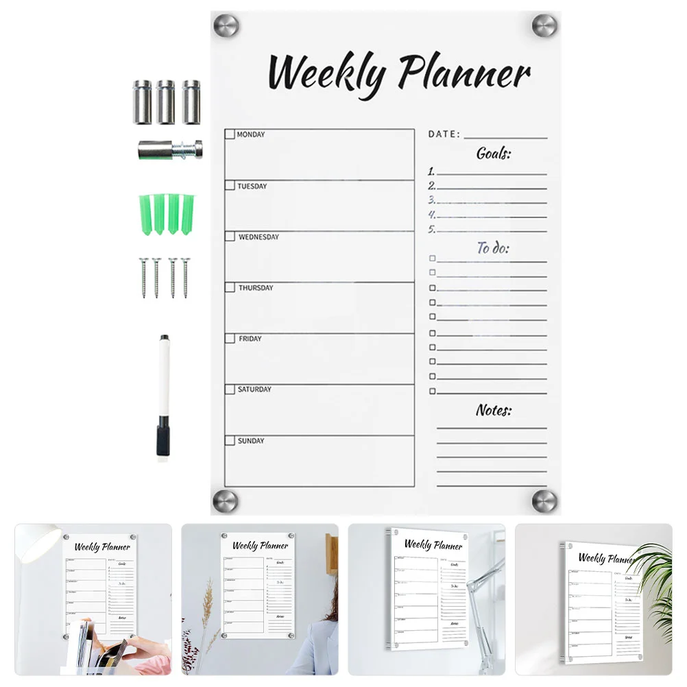 

Message Writing Board Magnets For Office Multifunctional Display Office Wall-mounted Memo Practical Handwritten Acrylic Student