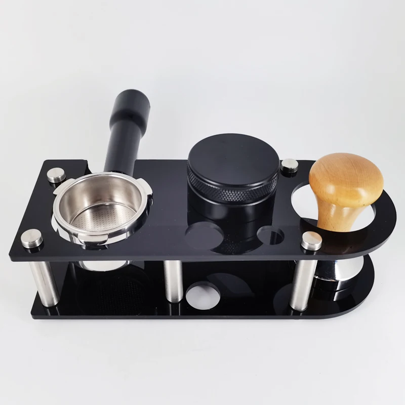 

Coffee Filter Tamper Holder Multifunctional 51mm Tamper Stand Espresso Distributor Mat Base Rack Barista Tools Accessories