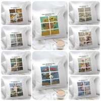 decorative oil painting pillowcase polyester square cushion cover squishmallow throw pillows bed couch home decor dakimakura