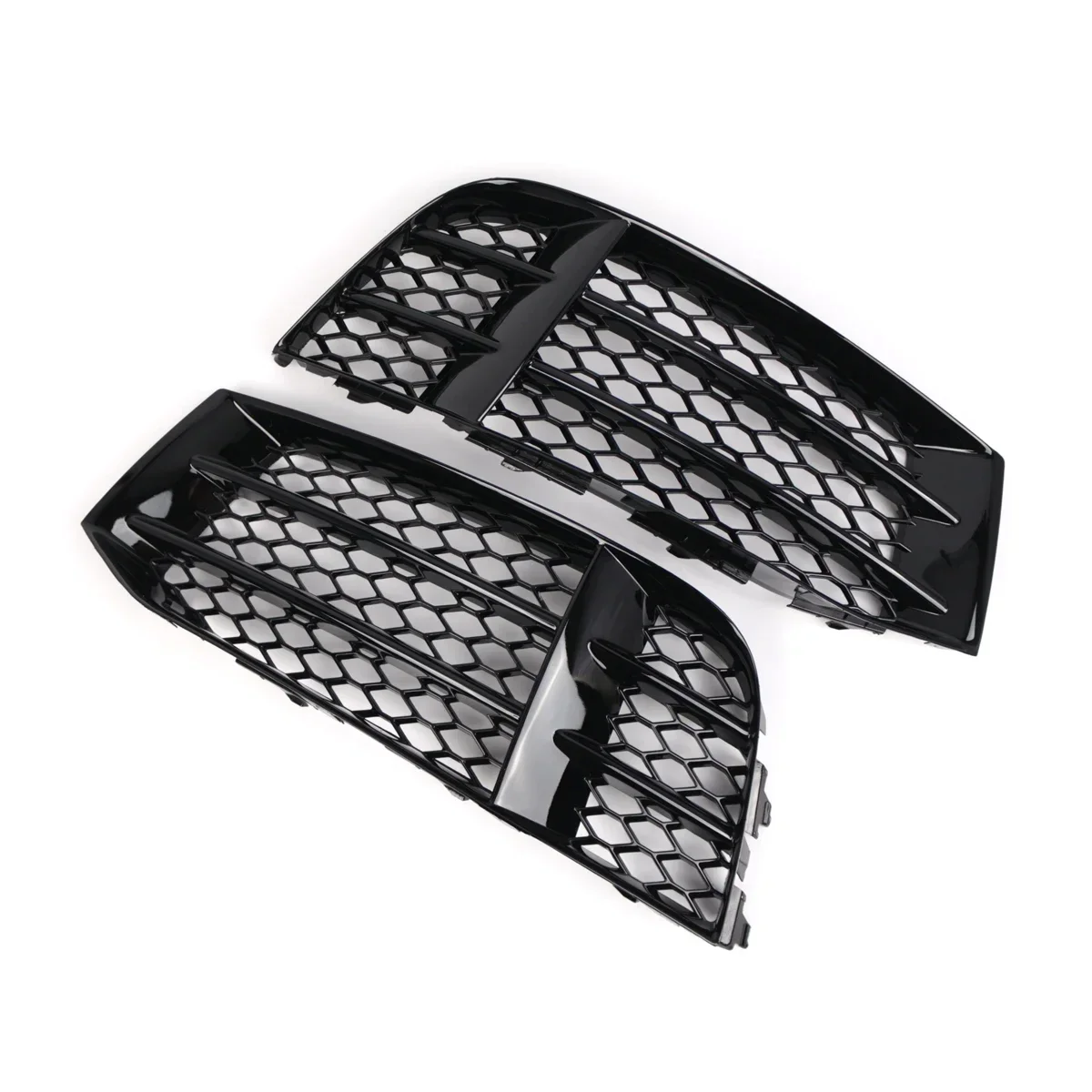 Фото HONEYCOMB сетчатый шестигранный автомобильный противотуманный фонарь, решетка для Audi A5 S5 RS5 B8.5 2008-2016, решетка переднего бампера 8T0807681F глянцевый черный №4