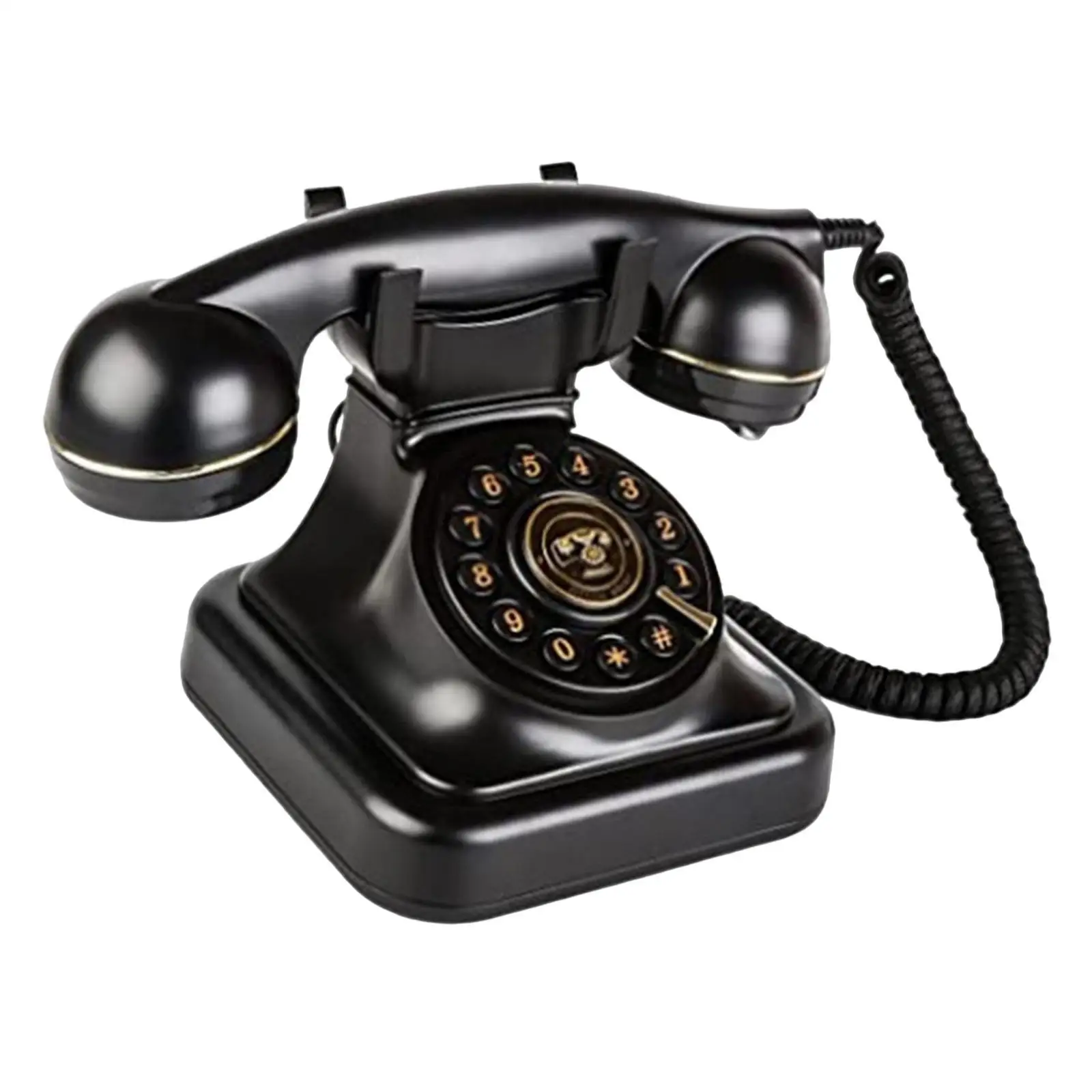 

Corded Retro Telephone Old Fashioned Landline Phones Wire Landline for Ornament