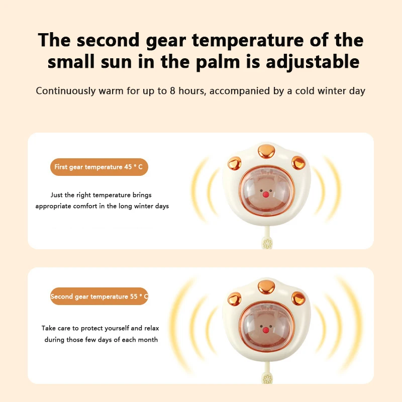 1 шт. многоразовая мини-грелка для рук с USB-зарядкой