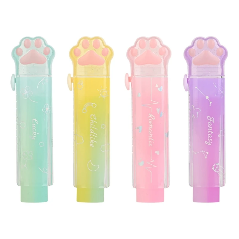 

Pressing Cartoon Pencil Eraser Pen Type Eraser Replaceable Rubber Eraser School Office Gifts Kid Eraser Rubber