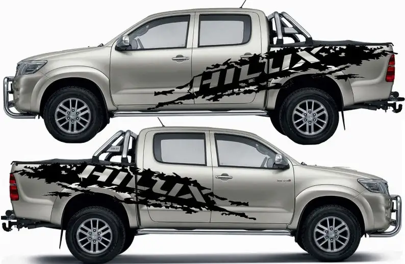 

Toyota Hilux XL Vinyl Graphics Kit Decorate Car Long Pull Flower Decoration Door Self-adhesive Auto Parts Vinyl Wrap Car Decor