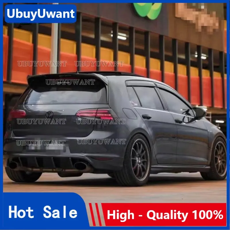 

Car Spoilers for Volkswagen GOLF 7 MK7 2014 - 2018 High Quality ABS Plastic Rear Trunk Spoiler Wing Lip for VW MK7 gti Roof Wing