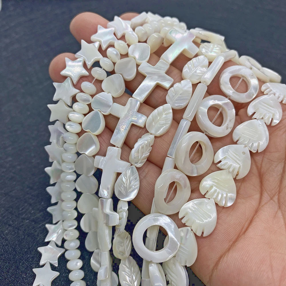 

Natural Seawater Shell Beads Round Tube Wheel Rice Shape Beads for Jewelry Making DIY Necklaces Bracelet Earrings Accessories