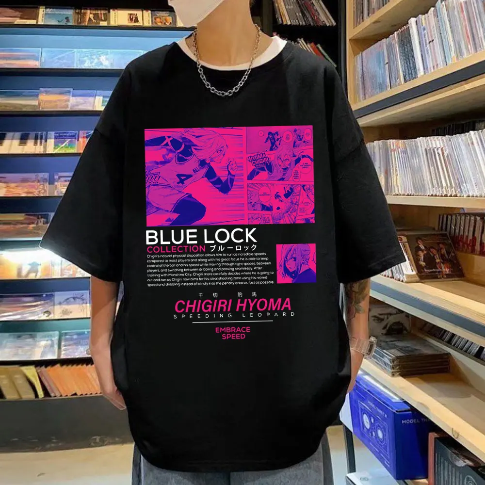 

Japan Anime Blue Lock Chigiri Hyoma T Shirt Funny Football Manga Print T-shirt Men's Women's Fashion Casual T-shirts Streetwear