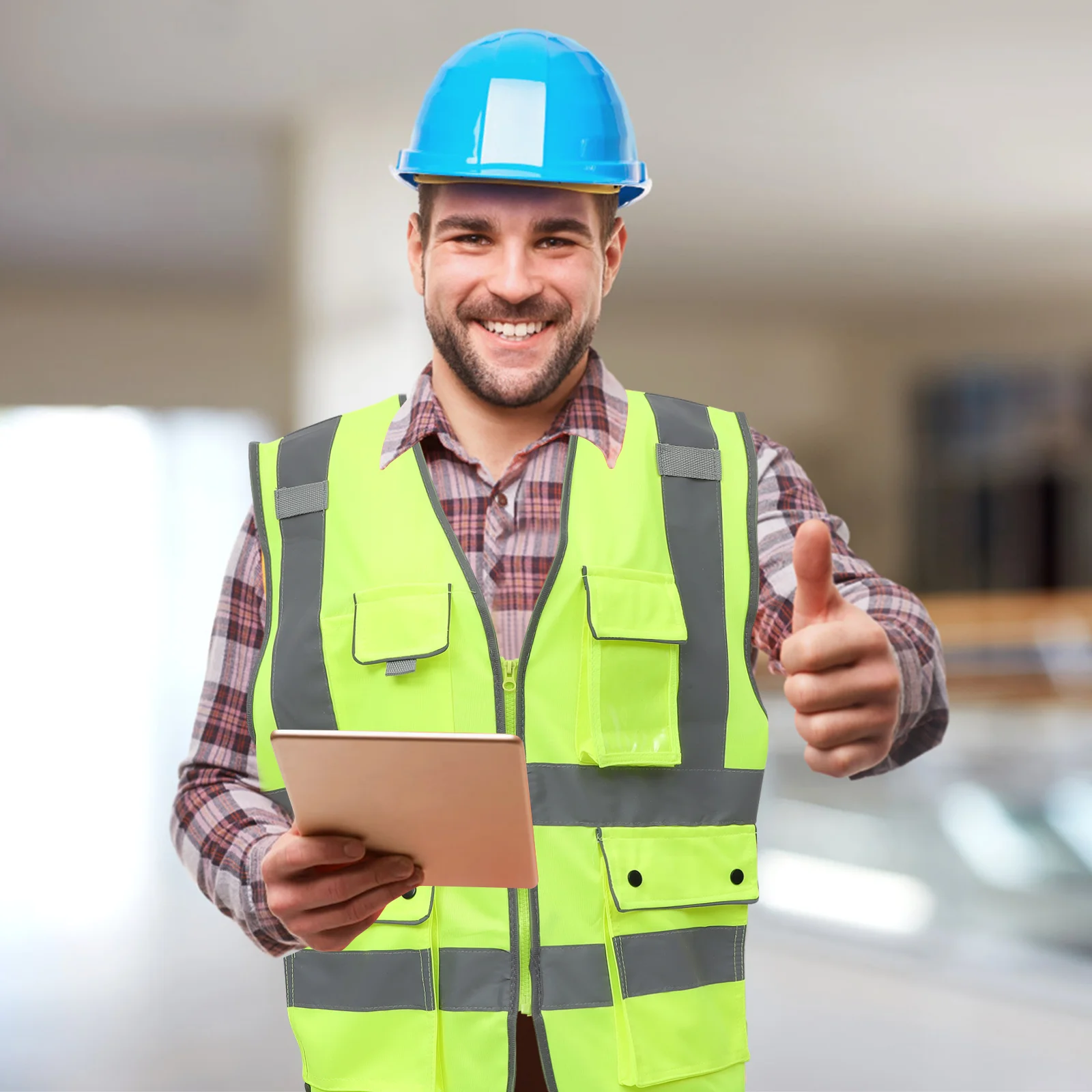 

Reflective Vest For Men Zipper Vest Traffic Road Administration Vest