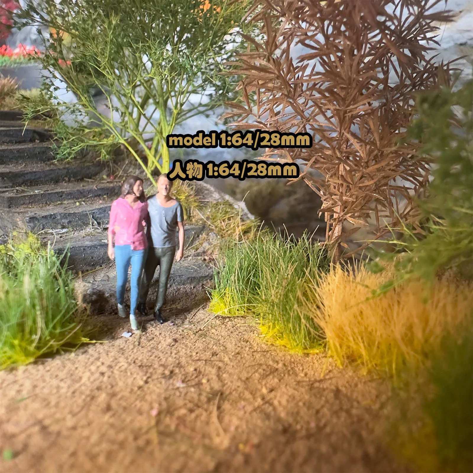 Высота 12 мм статическая модель кластера травы искусственный пучок газон микро