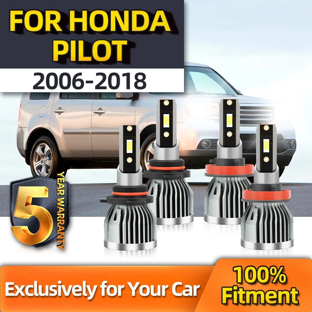 

Crossfox For Honda PILOT High Low 9005 H11 Auto Led Headlight Combo Bulbs Shine White Kit 2006 2007 2008 2009 2010 2011-2018