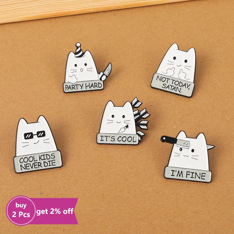 Эмалированные булавки I FINE классные детские заколки на заказ никогда не умирают