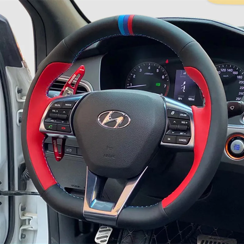 

Сделай Сам ручная строчка замша кожа искусственная кожа для Hyundai Tucson Verna Celesta Elantra Mistra Sonata авто аксессуары