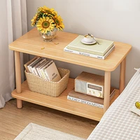 2 tier side coffee table modern design storage multifunctional coffee table portable wood meuble salon living room furniture