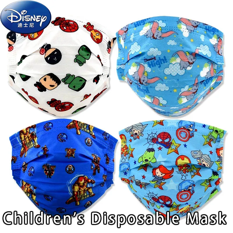 

Disney Disposable Mouth Mask Child Cartoon Anime Face Mask Boys Girls Spiderman Cosplay Masque Student Outdoor Travel Mascara