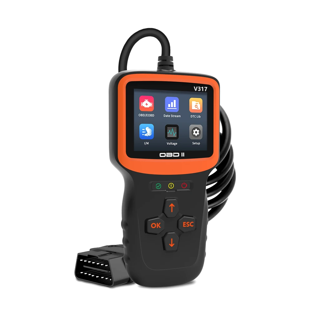 Фото Горячая Распродажа, новейший автомобильный сканер OBD2 V317, считыватель автомобильных кодов с цветным дисплеем, OBDII, диагностические инструменты для автомобилей для всех автомобилей №1