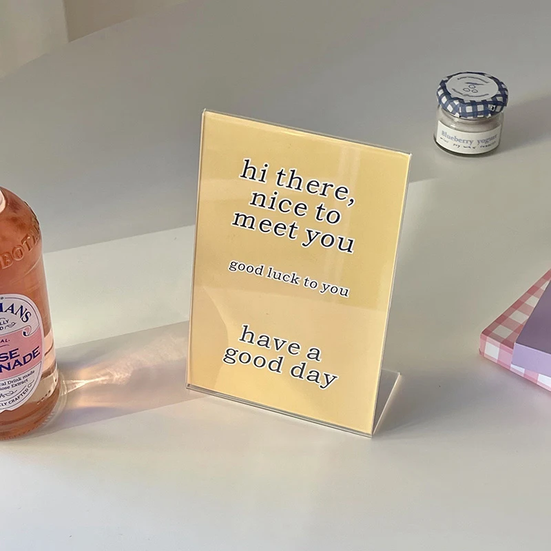 Акриловый держатель для фотокарты прозрачный пластиковый Настольный знак рамка